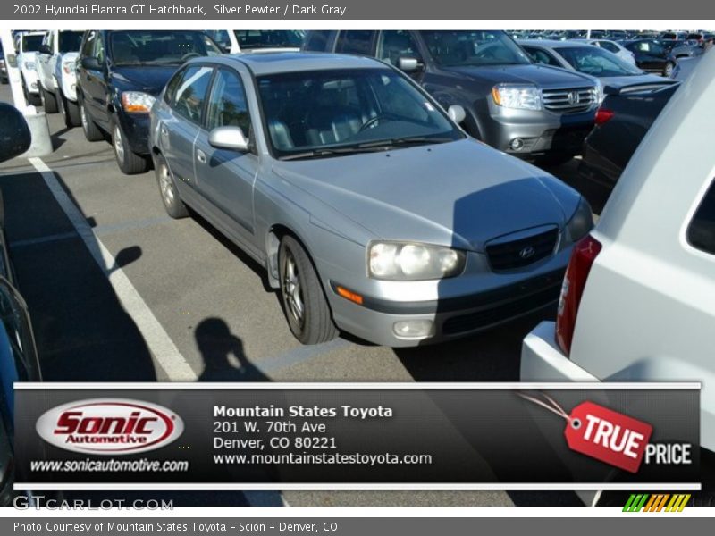 Silver Pewter / Dark Gray 2002 Hyundai Elantra GT Hatchback