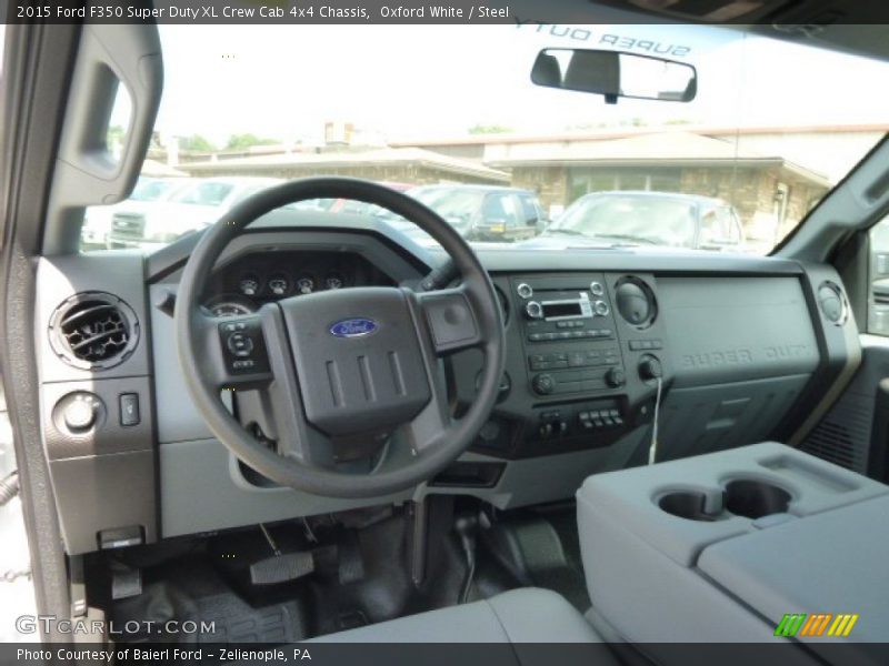 Oxford White / Steel 2015 Ford F350 Super Duty XL Crew Cab 4x4 Chassis