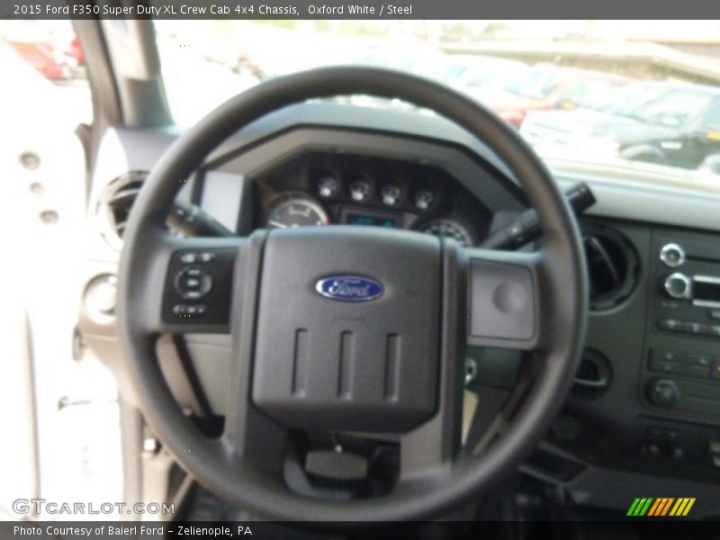 Oxford White / Steel 2015 Ford F350 Super Duty XL Crew Cab 4x4 Chassis