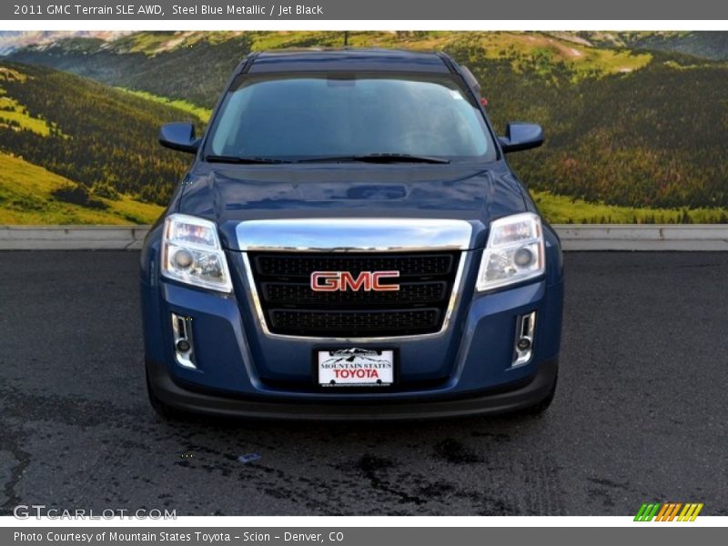 Steel Blue Metallic / Jet Black 2011 GMC Terrain SLE AWD
