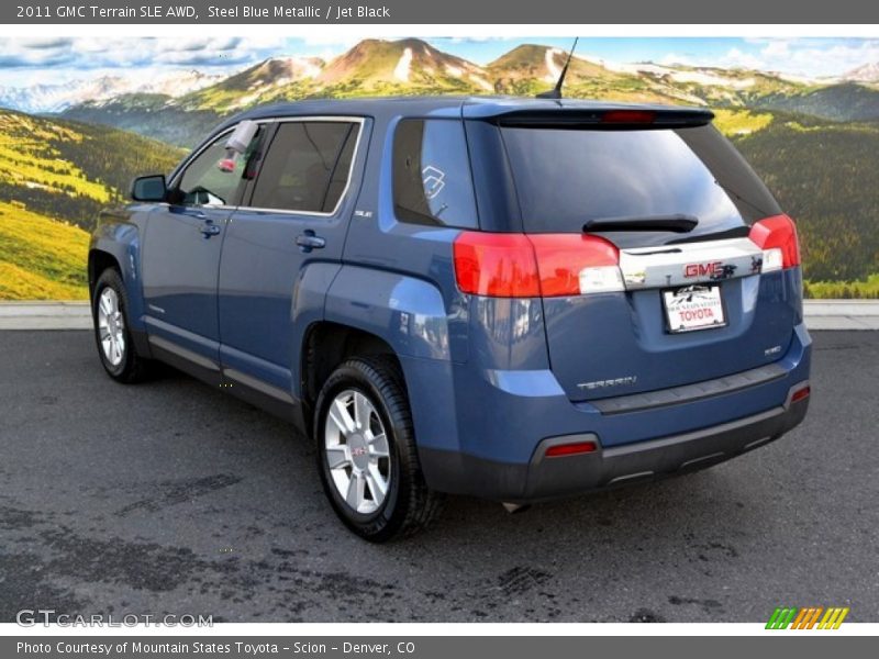 Steel Blue Metallic / Jet Black 2011 GMC Terrain SLE AWD