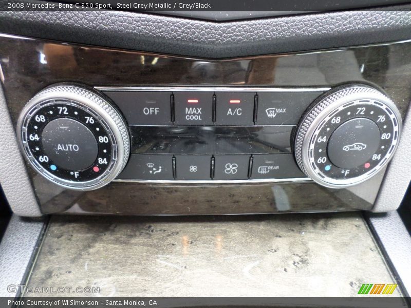 Steel Grey Metallic / Grey/Black 2008 Mercedes-Benz C 350 Sport