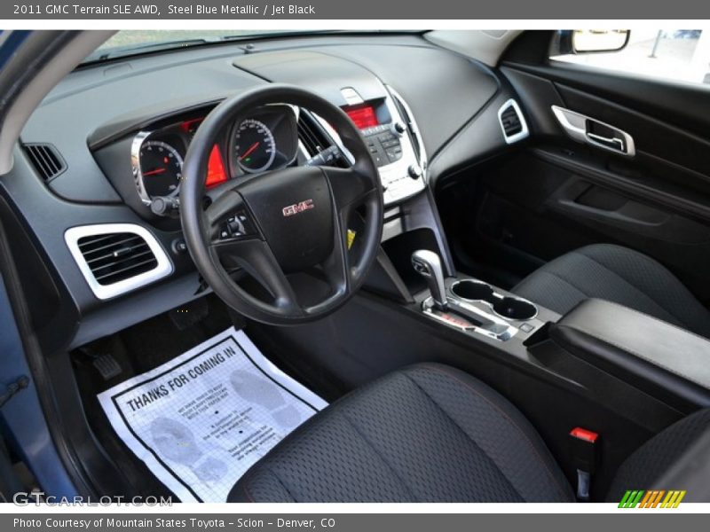 Steel Blue Metallic / Jet Black 2011 GMC Terrain SLE AWD
