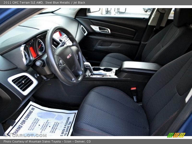 Steel Blue Metallic / Jet Black 2011 GMC Terrain SLE AWD