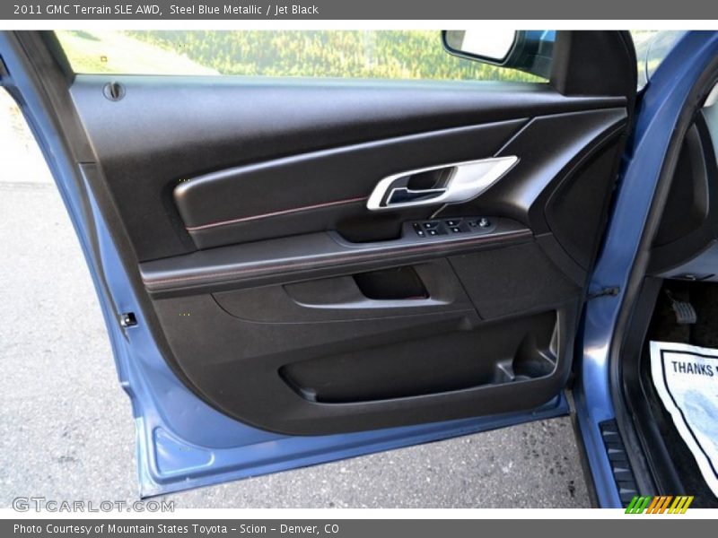 Steel Blue Metallic / Jet Black 2011 GMC Terrain SLE AWD