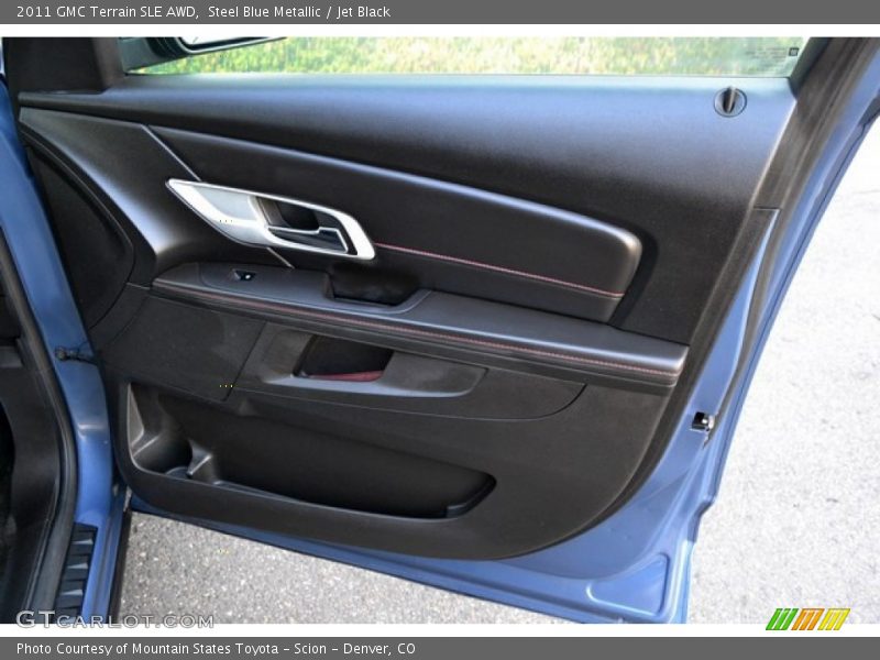 Steel Blue Metallic / Jet Black 2011 GMC Terrain SLE AWD