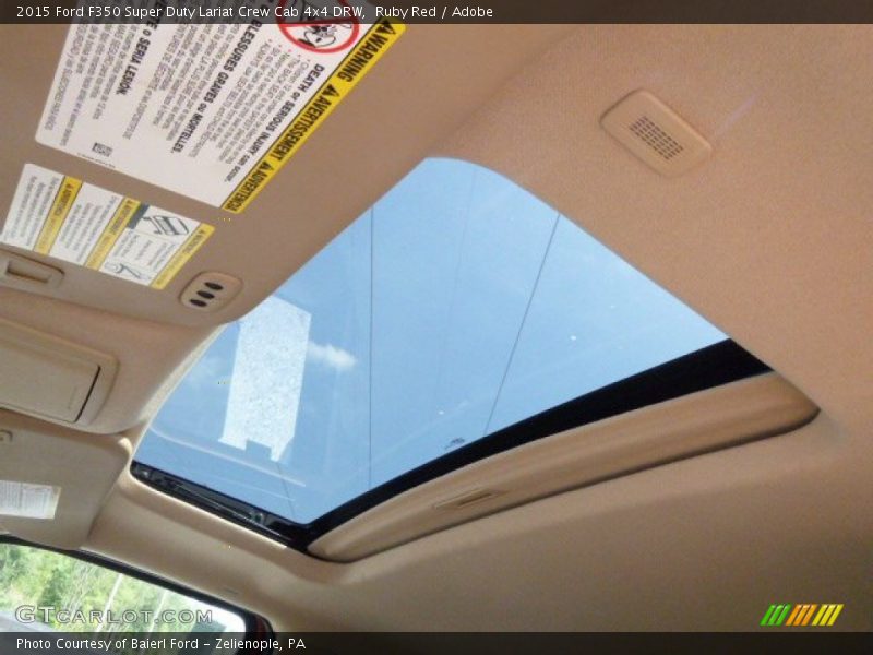 Ruby Red / Adobe 2015 Ford F350 Super Duty Lariat Crew Cab 4x4 DRW