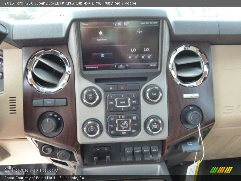 Ruby Red / Adobe 2015 Ford F350 Super Duty Lariat Crew Cab 4x4 DRW