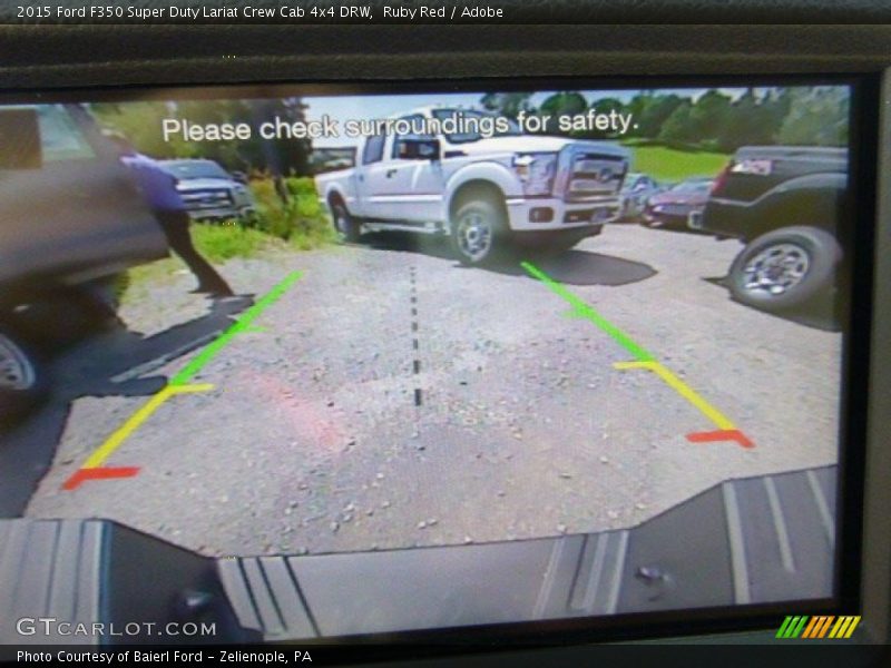 Ruby Red / Adobe 2015 Ford F350 Super Duty Lariat Crew Cab 4x4 DRW