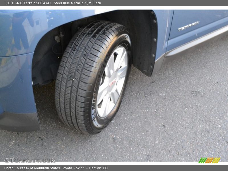 Steel Blue Metallic / Jet Black 2011 GMC Terrain SLE AWD