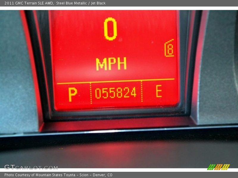Steel Blue Metallic / Jet Black 2011 GMC Terrain SLE AWD