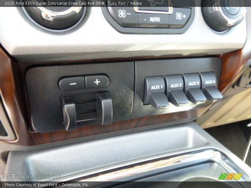 Ruby Red / Adobe 2015 Ford F350 Super Duty Lariat Crew Cab 4x4 DRW
