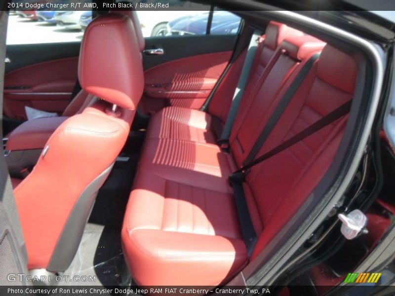 Pitch Black / Black/Red 2014 Dodge Charger R/T AWD