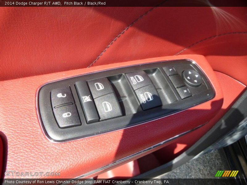 Pitch Black / Black/Red 2014 Dodge Charger R/T AWD