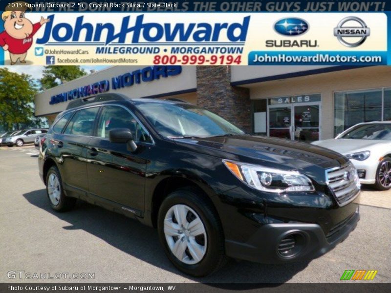 Crystal Black Silica / Slate Black 2015 Subaru Outback 2.5i