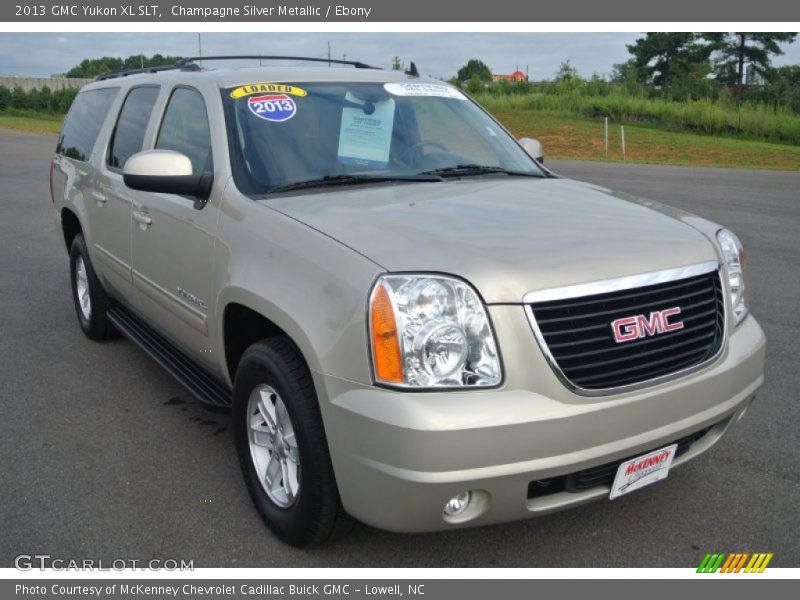 Champagne Silver Metallic / Ebony 2013 GMC Yukon XL SLT