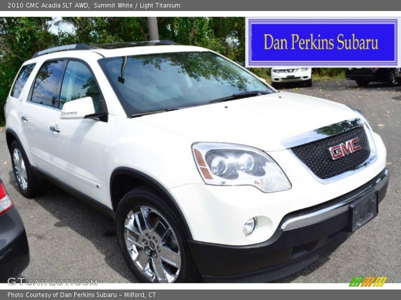 Summit White / Light Titanium 2010 GMC Acadia SLT AWD