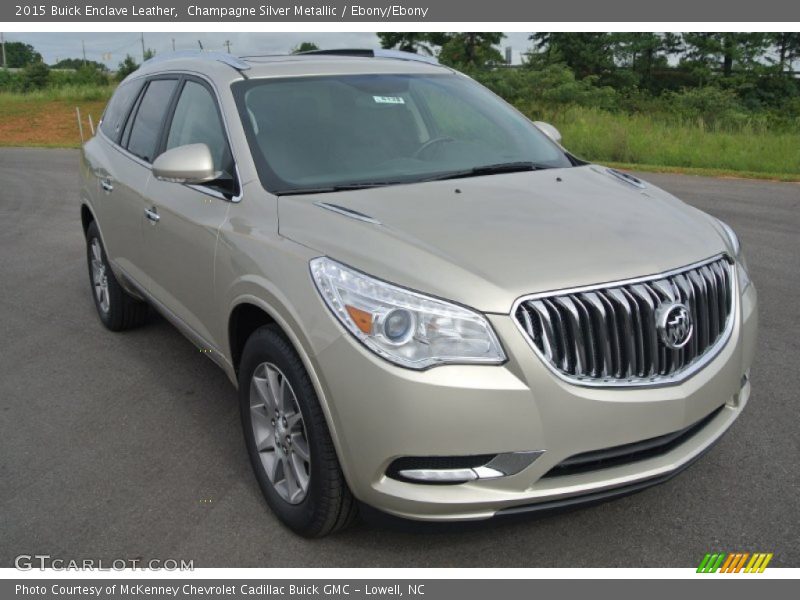 Champagne Silver Metallic / Ebony/Ebony 2015 Buick Enclave Leather