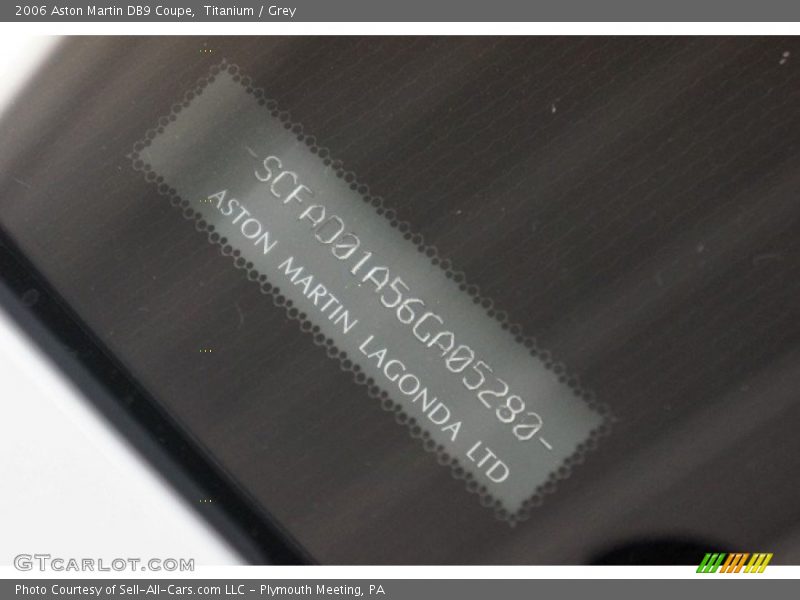 Titanium / Grey 2006 Aston Martin DB9 Coupe