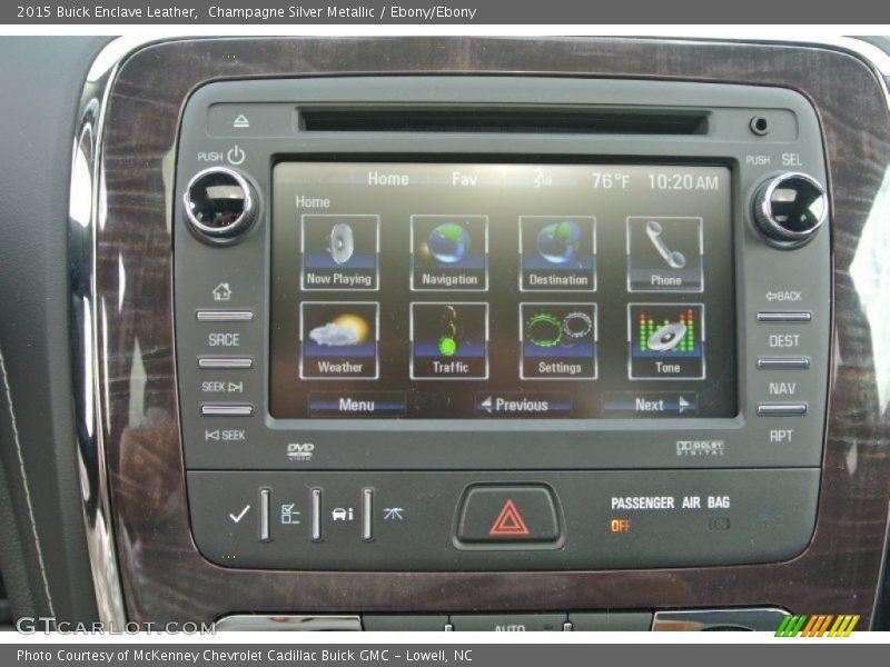 Champagne Silver Metallic / Ebony/Ebony 2015 Buick Enclave Leather