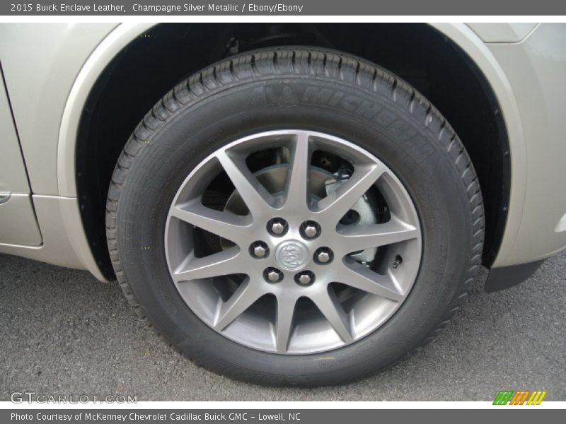 Champagne Silver Metallic / Ebony/Ebony 2015 Buick Enclave Leather