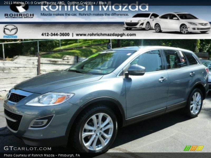 Dolphin Gray Mica / Black 2011 Mazda CX-9 Grand Touring AWD