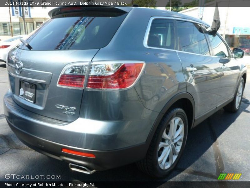 Dolphin Gray Mica / Black 2011 Mazda CX-9 Grand Touring AWD