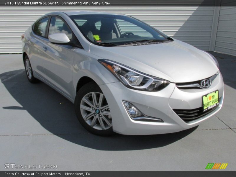 Shimmering Air Silver / Gray 2015 Hyundai Elantra SE Sedan