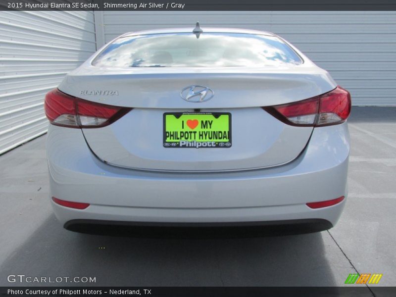 Shimmering Air Silver / Gray 2015 Hyundai Elantra SE Sedan