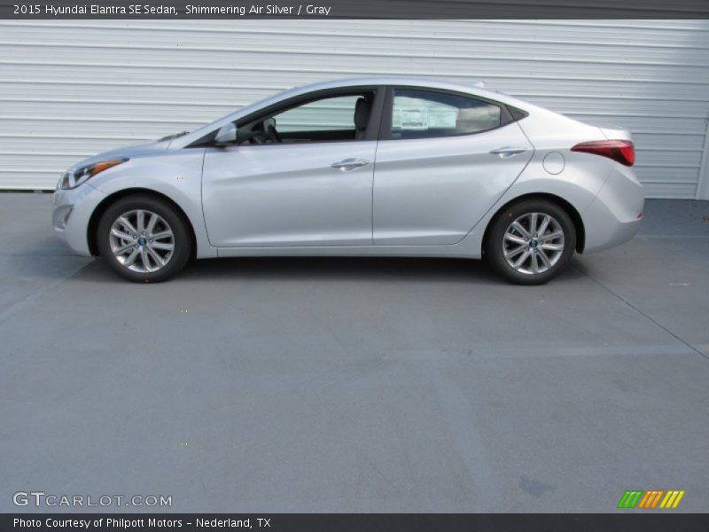 Shimmering Air Silver / Gray 2015 Hyundai Elantra SE Sedan