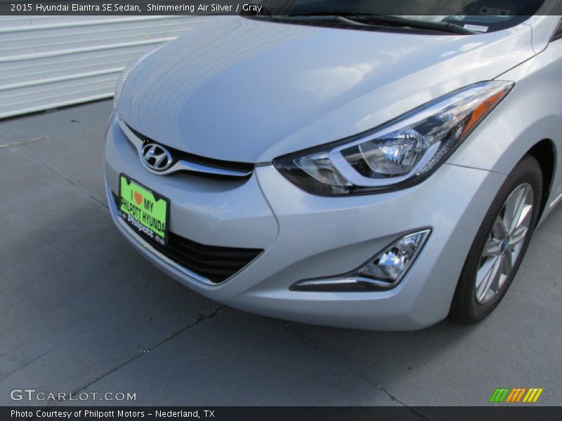 Shimmering Air Silver / Gray 2015 Hyundai Elantra SE Sedan