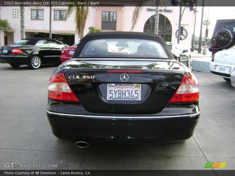 Black / Black 2007 Mercedes-Benz CLK 350 Cabriolet