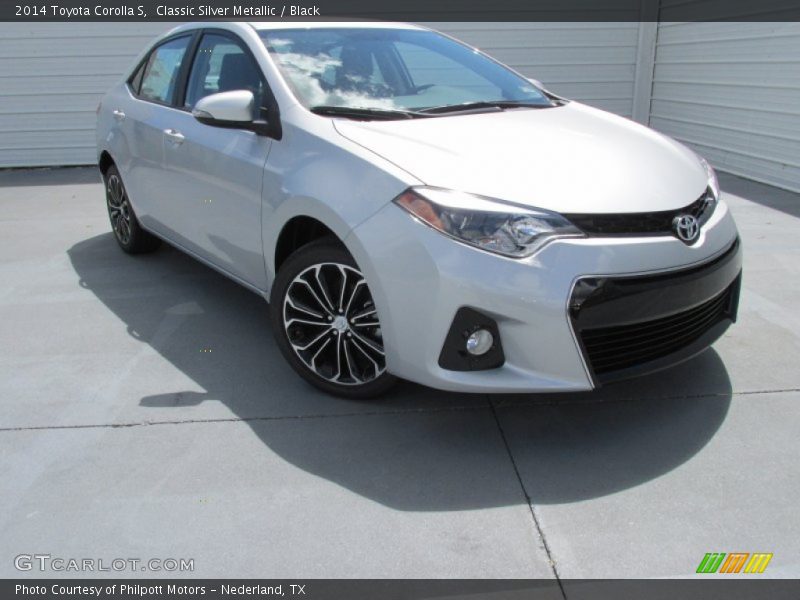 Classic Silver Metallic / Black 2014 Toyota Corolla S