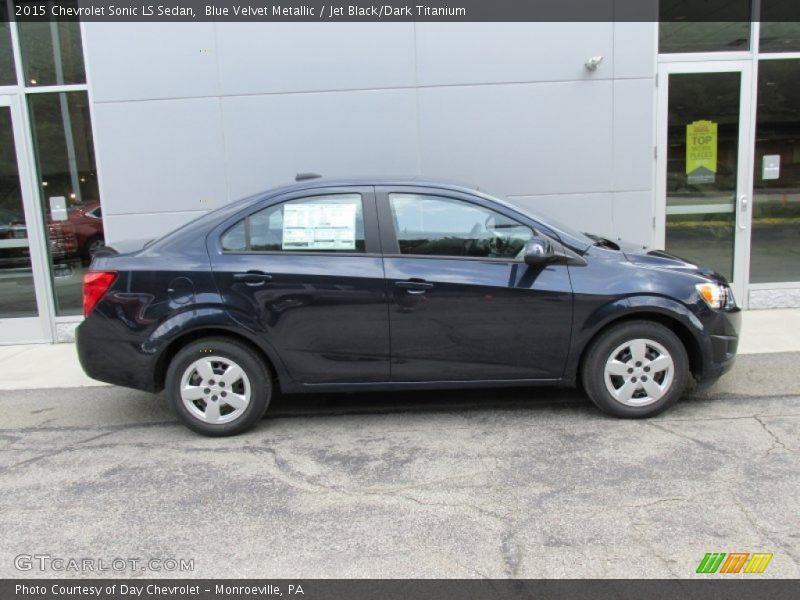 Blue Velvet Metallic / Jet Black/Dark Titanium 2015 Chevrolet Sonic LS Sedan