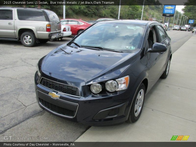 Blue Velvet Metallic / Jet Black/Dark Titanium 2015 Chevrolet Sonic LS Sedan