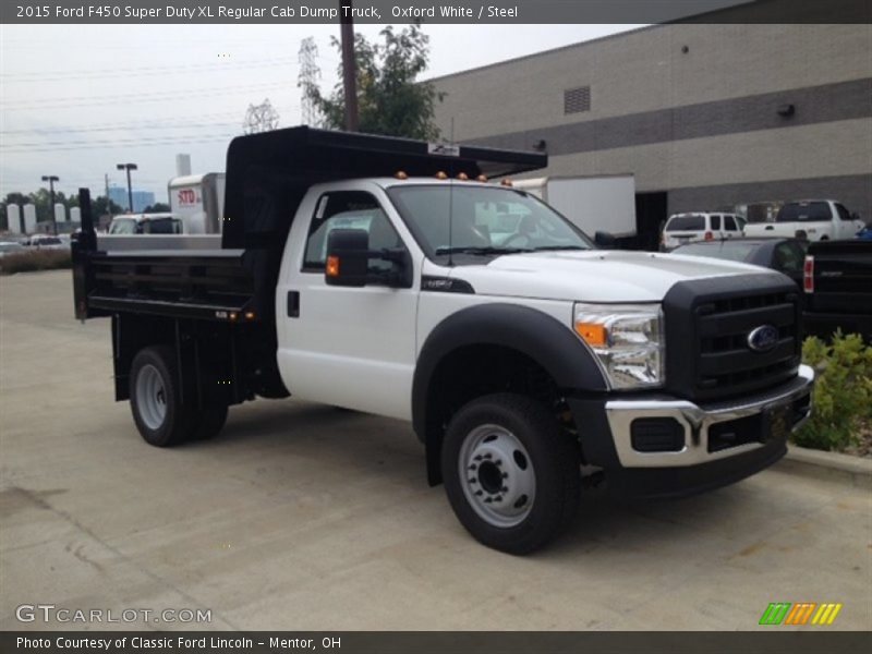 Front 3/4 View of 2015 F450 Super Duty XL Regular Cab Dump Truck