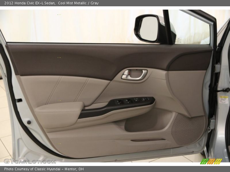 Cool Mist Metallic / Gray 2012 Honda Civic EX-L Sedan
