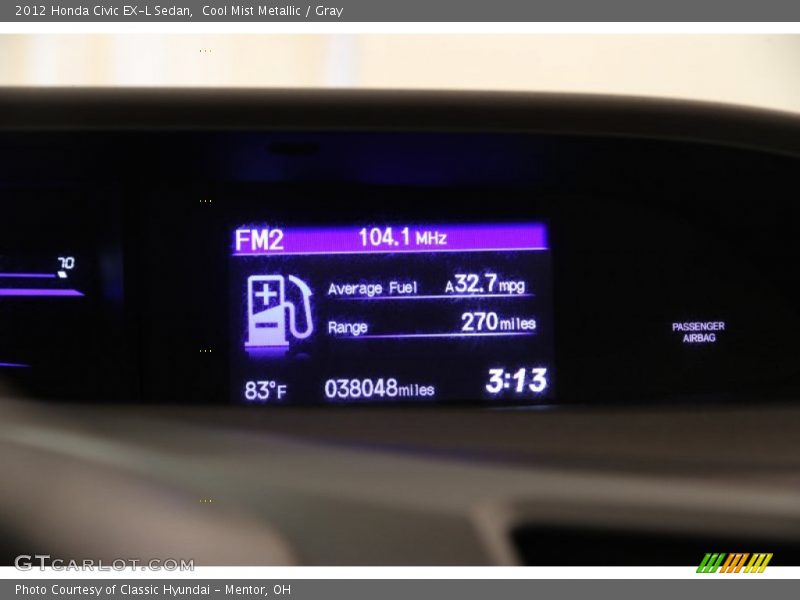 Cool Mist Metallic / Gray 2012 Honda Civic EX-L Sedan