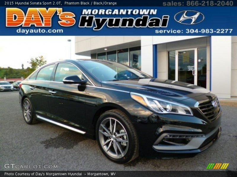 Phantom Black / Black/Orange 2015 Hyundai Sonata Sport 2.0T