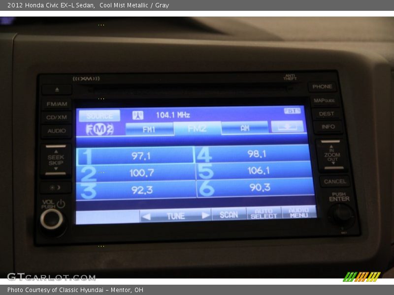 Cool Mist Metallic / Gray 2012 Honda Civic EX-L Sedan