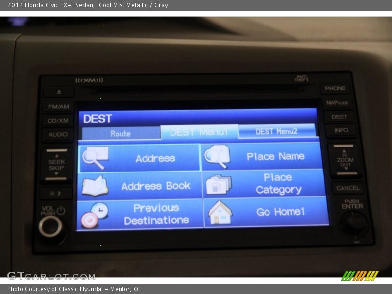 Cool Mist Metallic / Gray 2012 Honda Civic EX-L Sedan