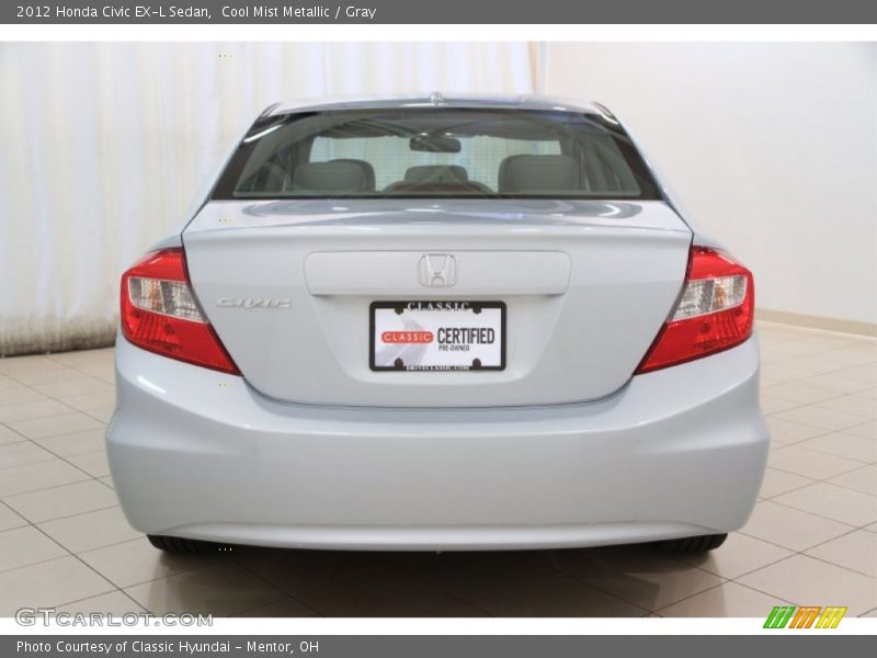 Cool Mist Metallic / Gray 2012 Honda Civic EX-L Sedan