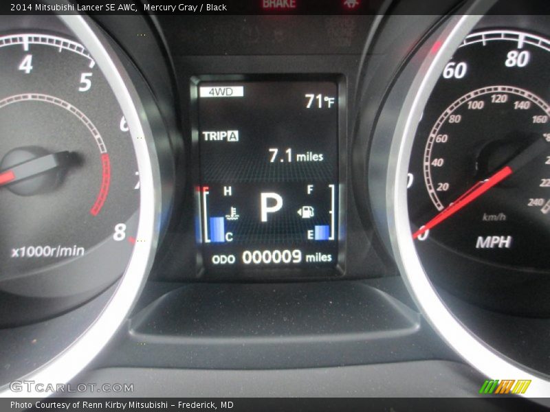 Mercury Gray / Black 2014 Mitsubishi Lancer SE AWC