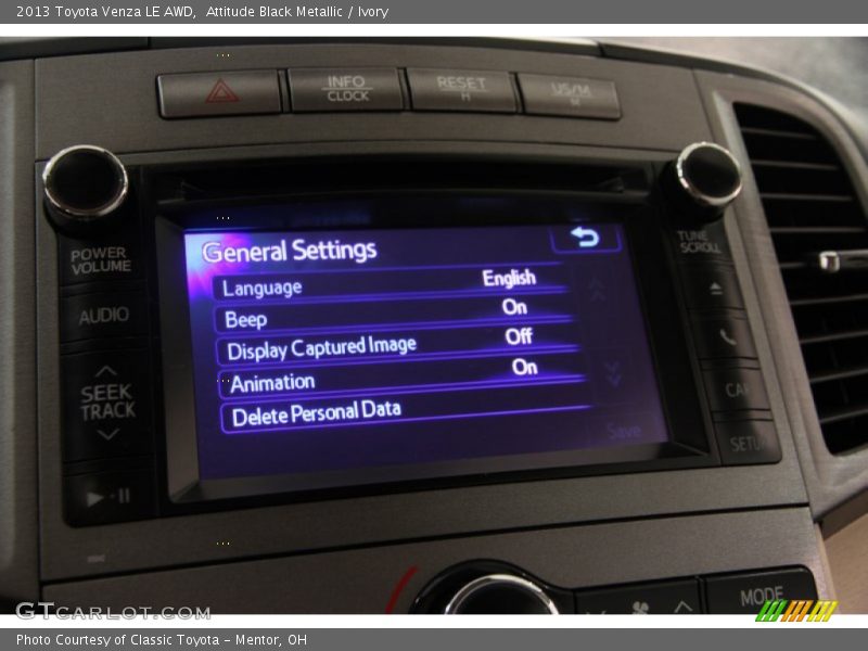 Attitude Black Metallic / Ivory 2013 Toyota Venza LE AWD