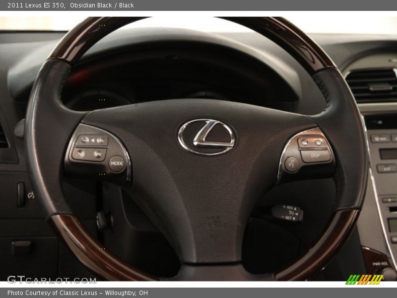 Obsidian Black / Black 2011 Lexus ES 350