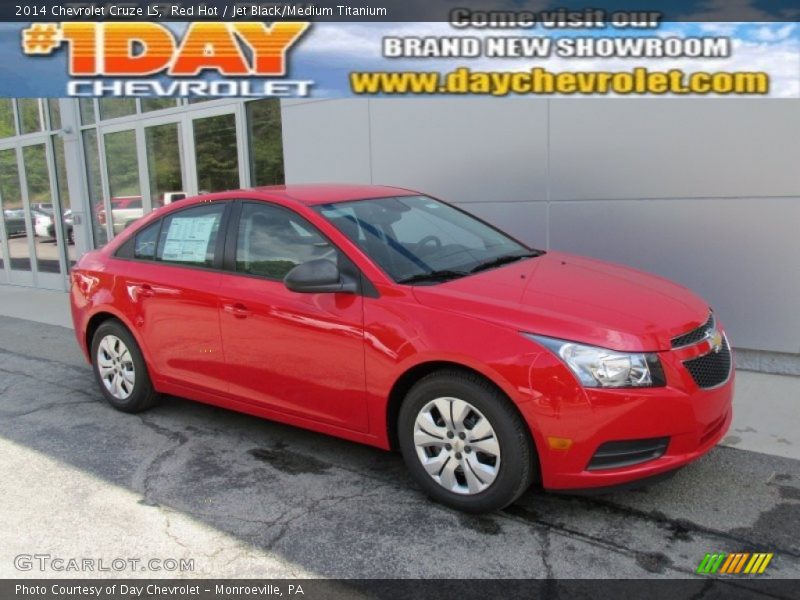 Red Hot / Jet Black/Medium Titanium 2014 Chevrolet Cruze LS