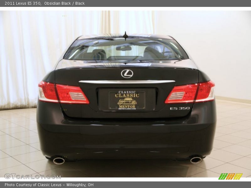 Obsidian Black / Black 2011 Lexus ES 350