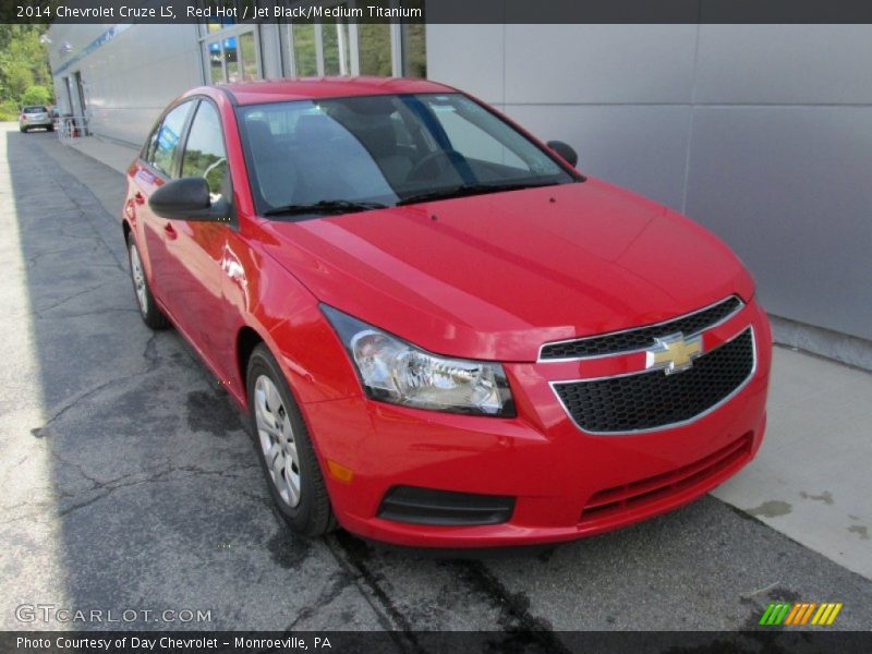 Red Hot / Jet Black/Medium Titanium 2014 Chevrolet Cruze LS