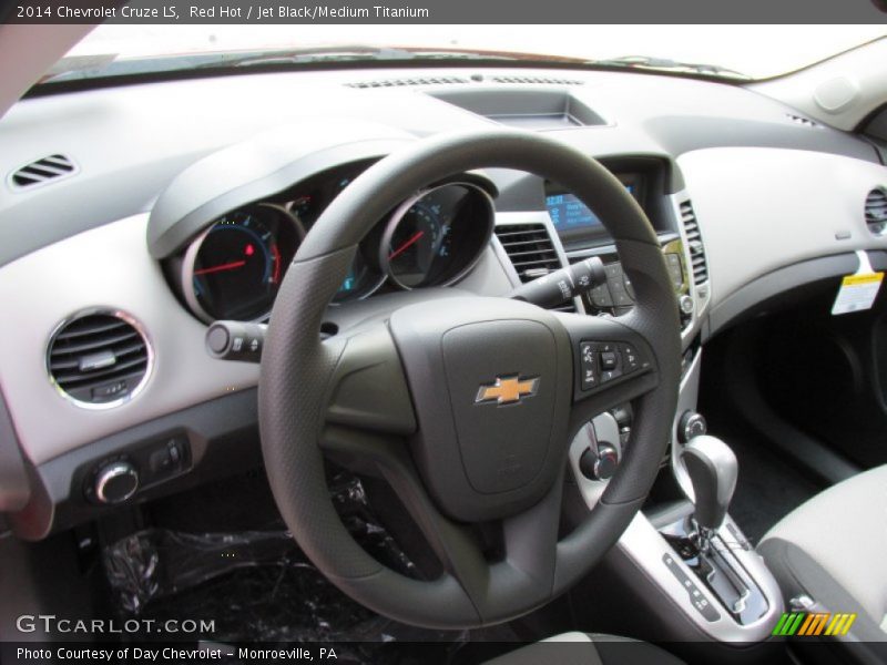 Red Hot / Jet Black/Medium Titanium 2014 Chevrolet Cruze LS