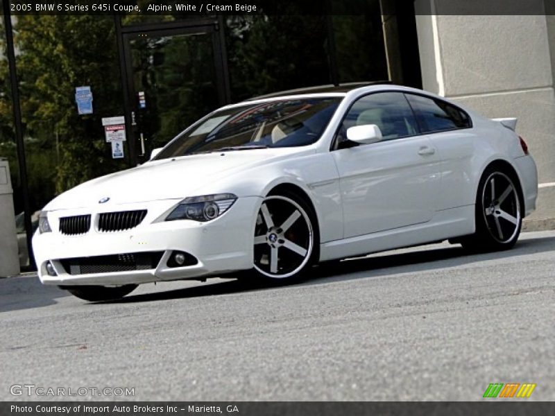 Alpine White / Cream Beige 2005 BMW 6 Series 645i Coupe